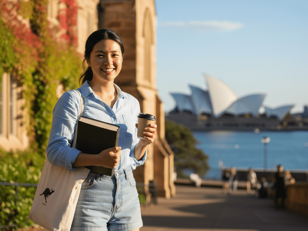 シドニーに留学中の女性の画像