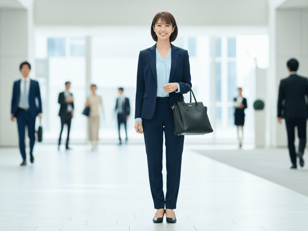 企業転職のため面接に臨む看護師の画像